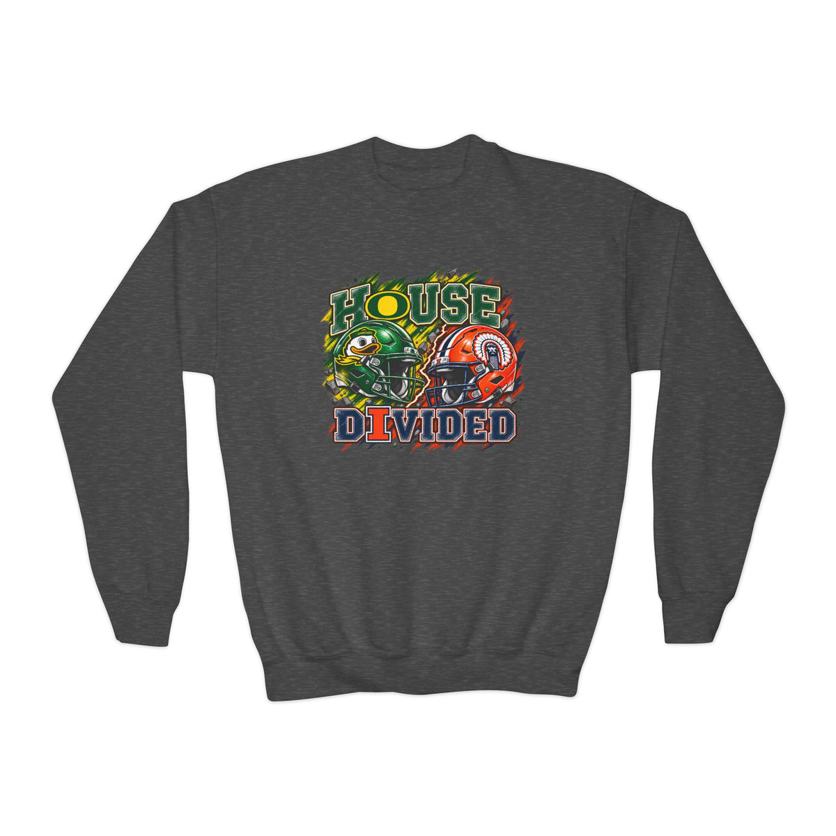 YOUTH House Divided Crewneck Sweatshirt – Illinois vs Oregon