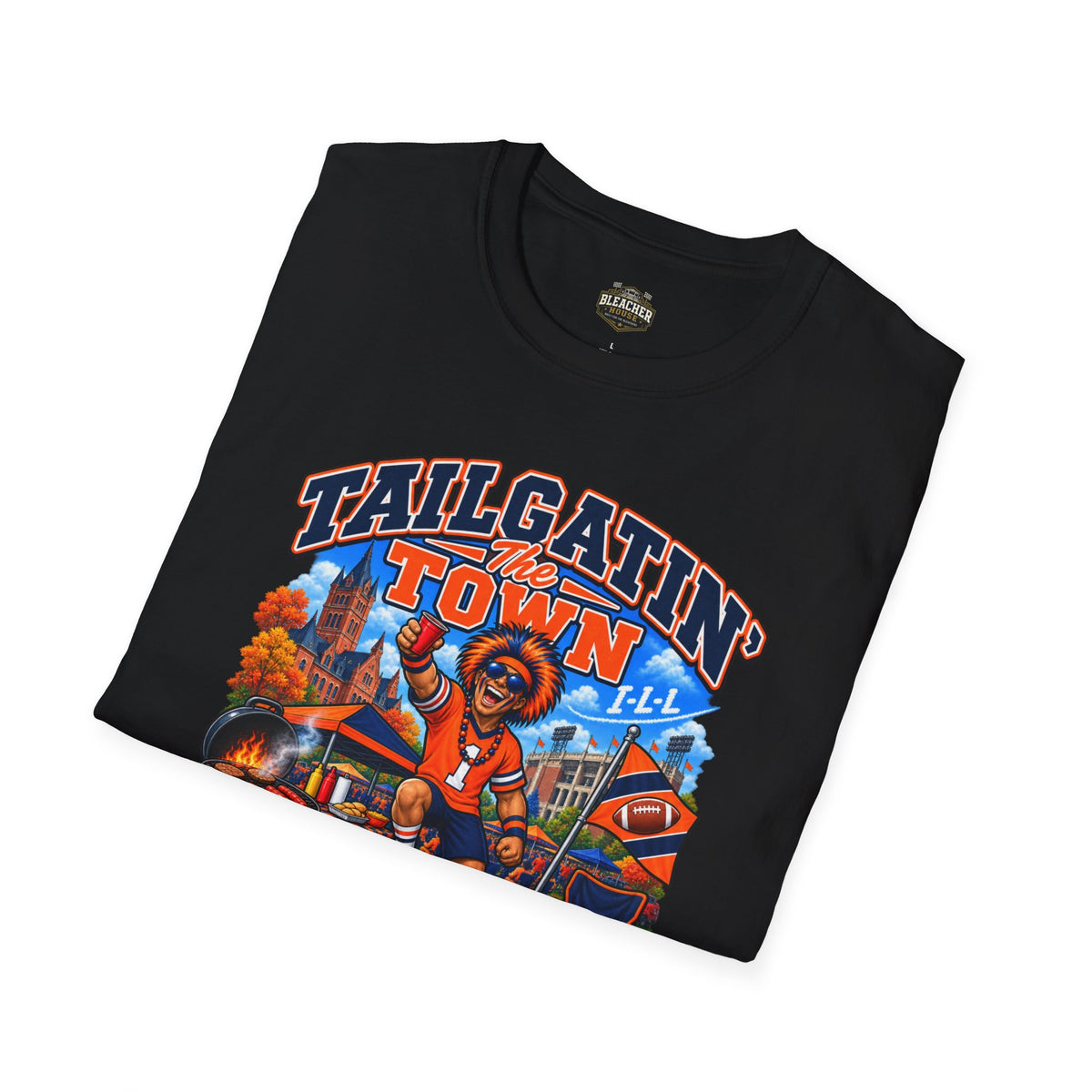 Tailgatin' the Town - ILLINOIS EDITION - College Game Day Tailgate Tee
