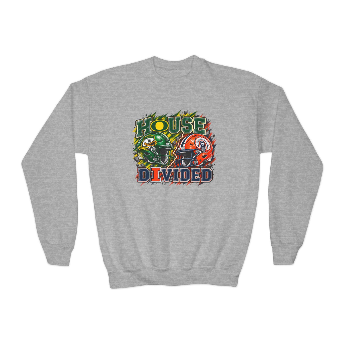 YOUTH House Divided Crewneck Sweatshirt – Illinois vs Oregon