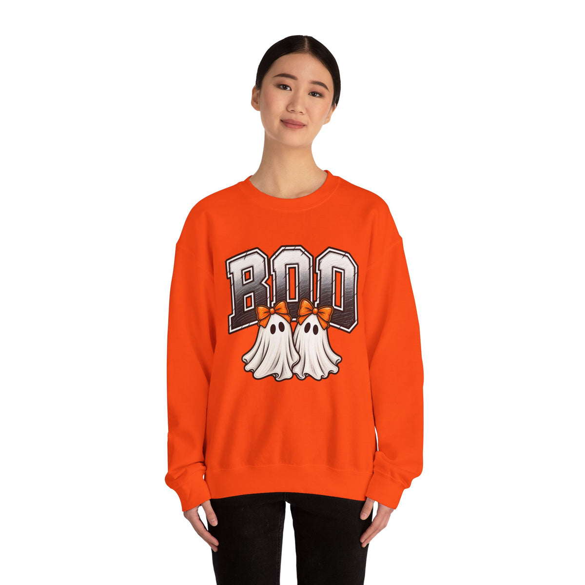 Halloween 'Boo' Ghosts Crewneck Sweatshirt — Cute Spooky Fall Pullover