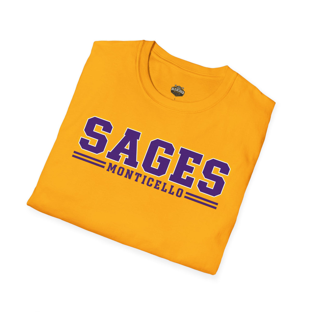 Sages Monticello Crew T‑Shirt — Classic Collegiate School Spirit Tee