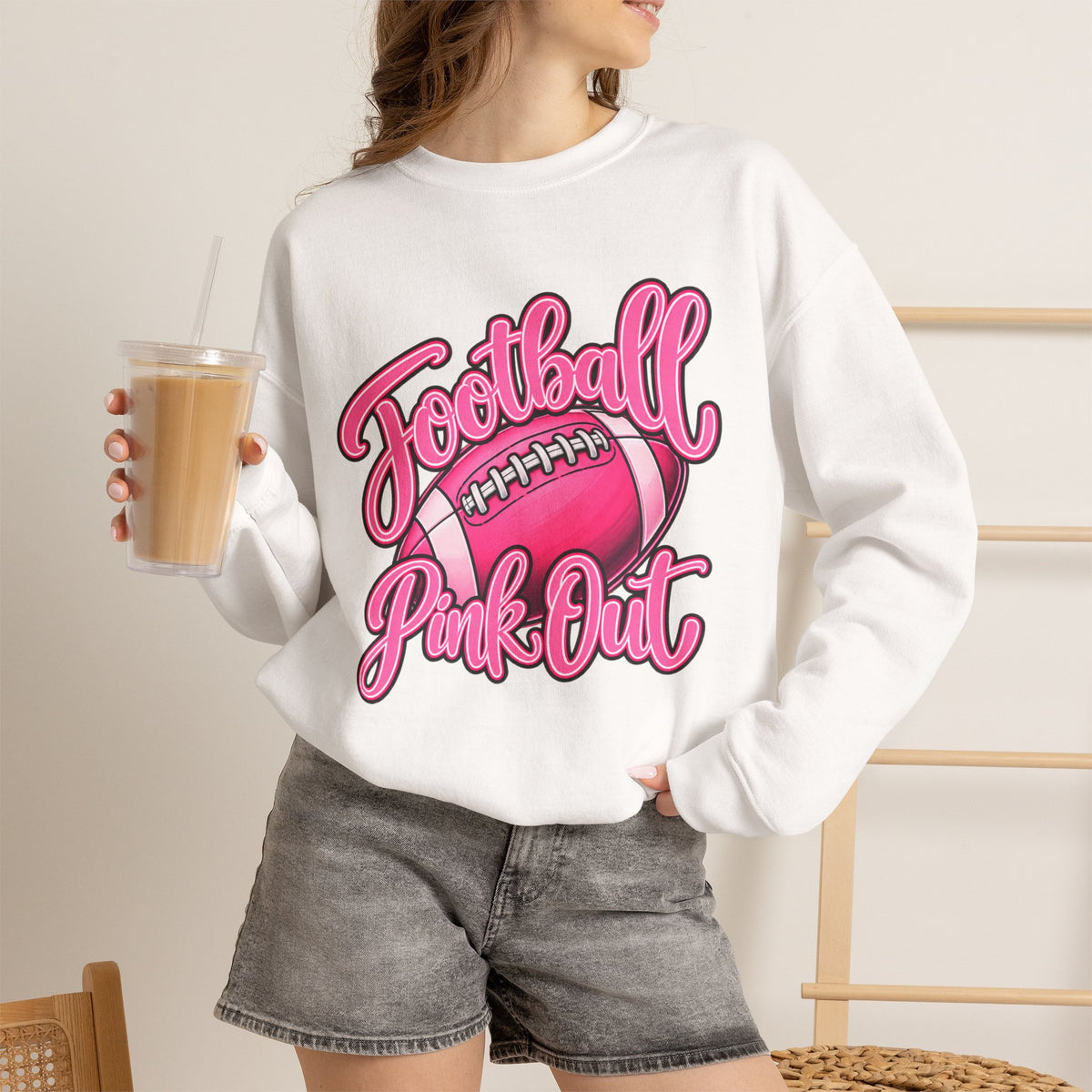 Football Pink Out Sweatshirt