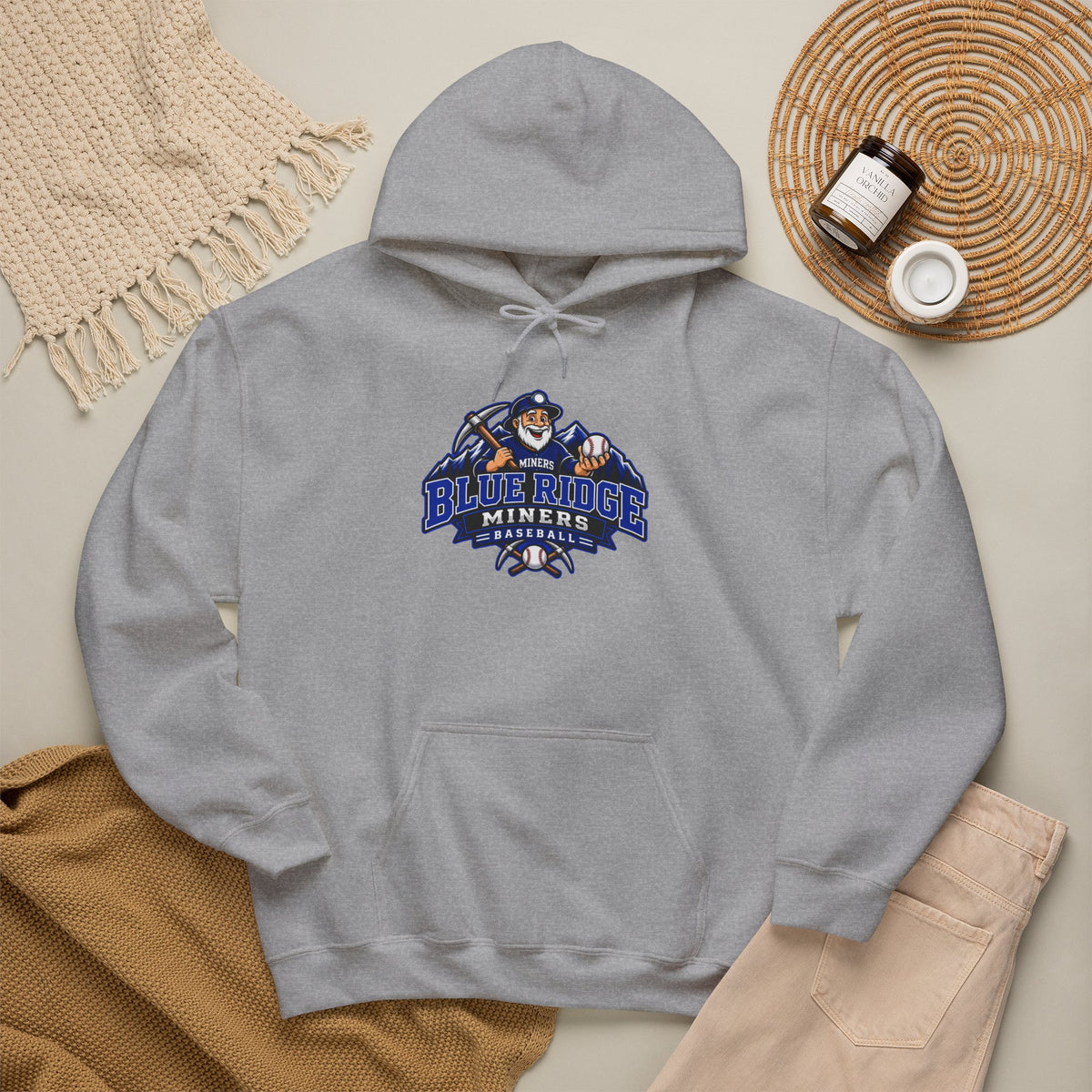 Blue Ridge Miners Mascot Logo Hoodie