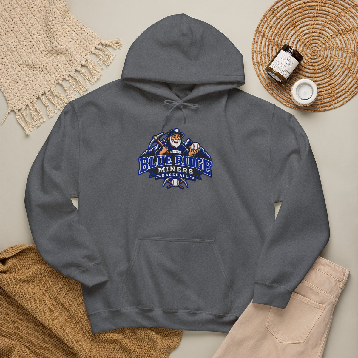 Blue Ridge Miners Mascot Logo Hoodie