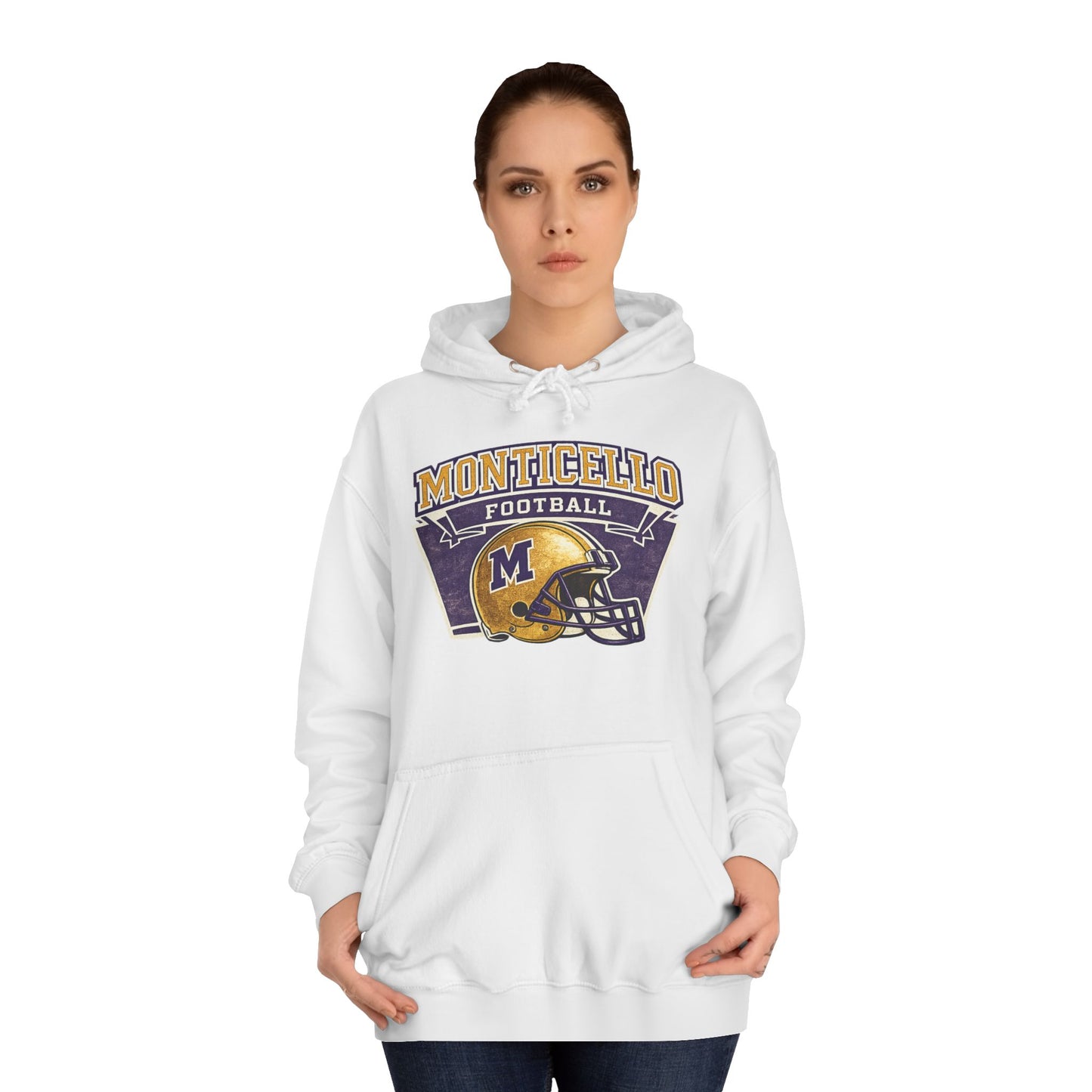 Monticello Football Hoodie — Vintage Helmet Hoodie