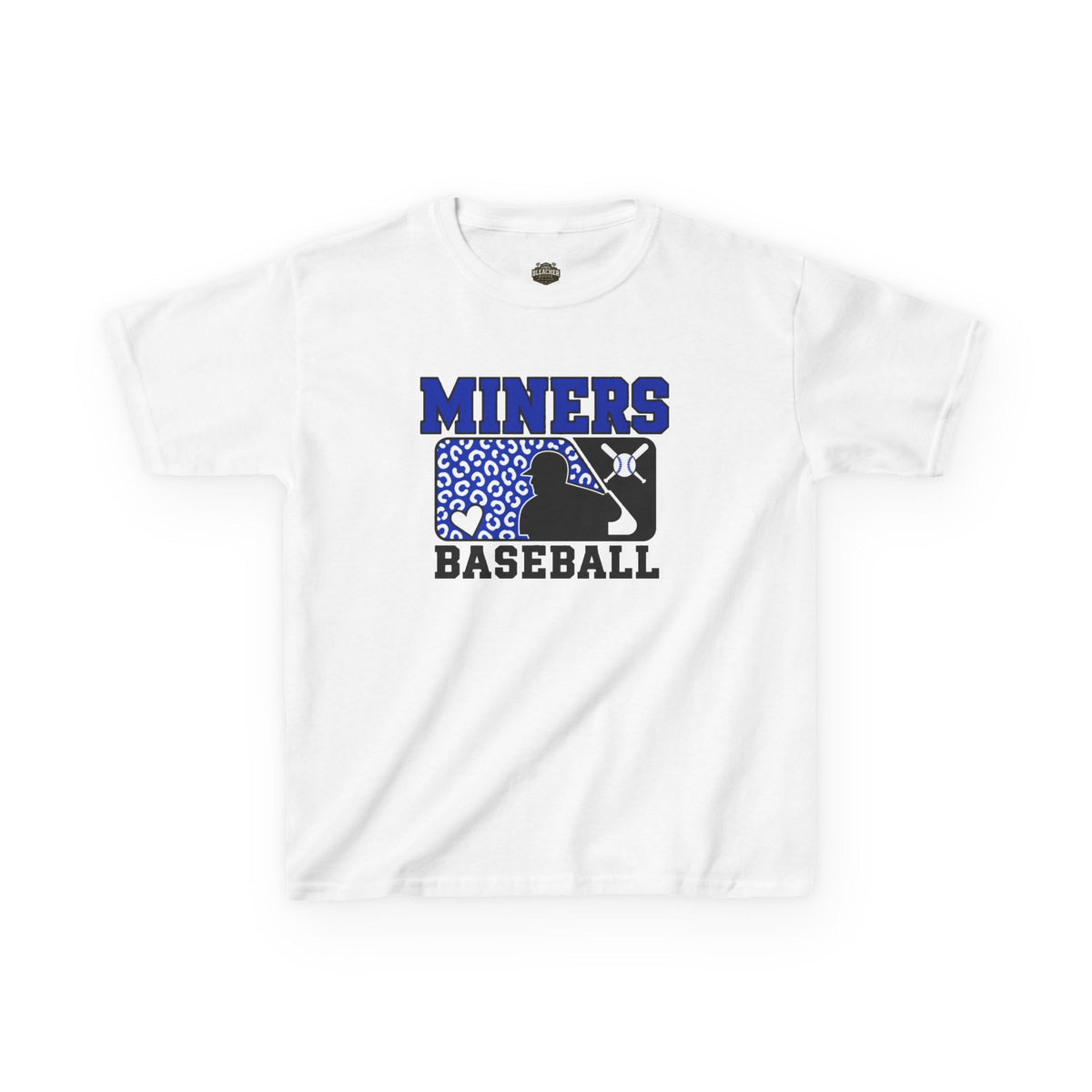 YOUTH Miners Baseball T‑Shirt — Youth Team Tee with Batting Silhouette
