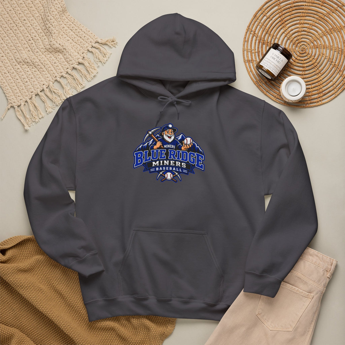 Blue Ridge Miners Mascot Logo Hoodie