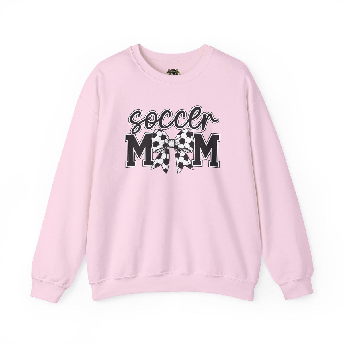 Soccer Mom Crewneck Sweatshirt — Cheer Mom Graphic Pullover with Soccer Bow