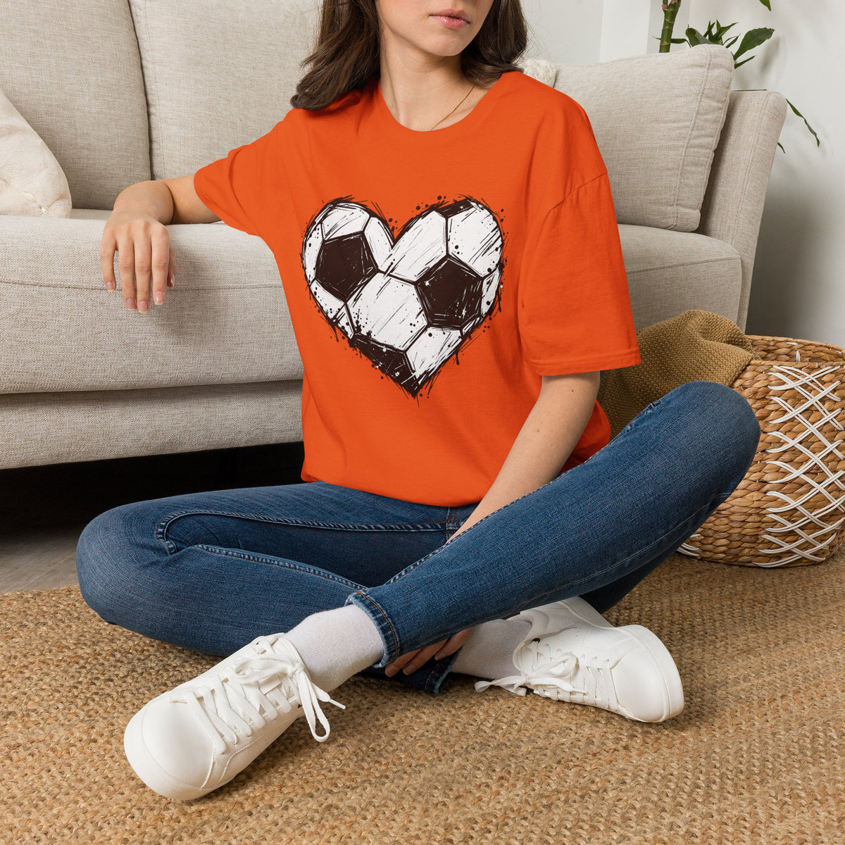 Soccer Heart T-Shirt — Grunge Love Football Tee