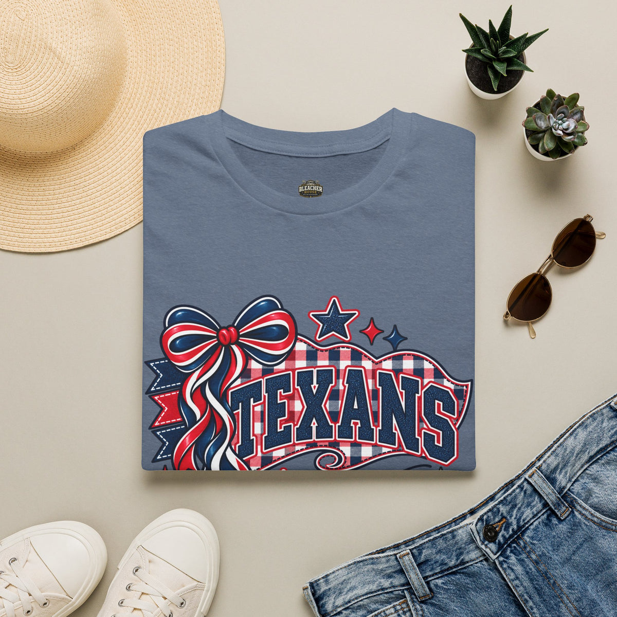 Texans Ribbon & Banner T-Shirt — Team Spirit Tee