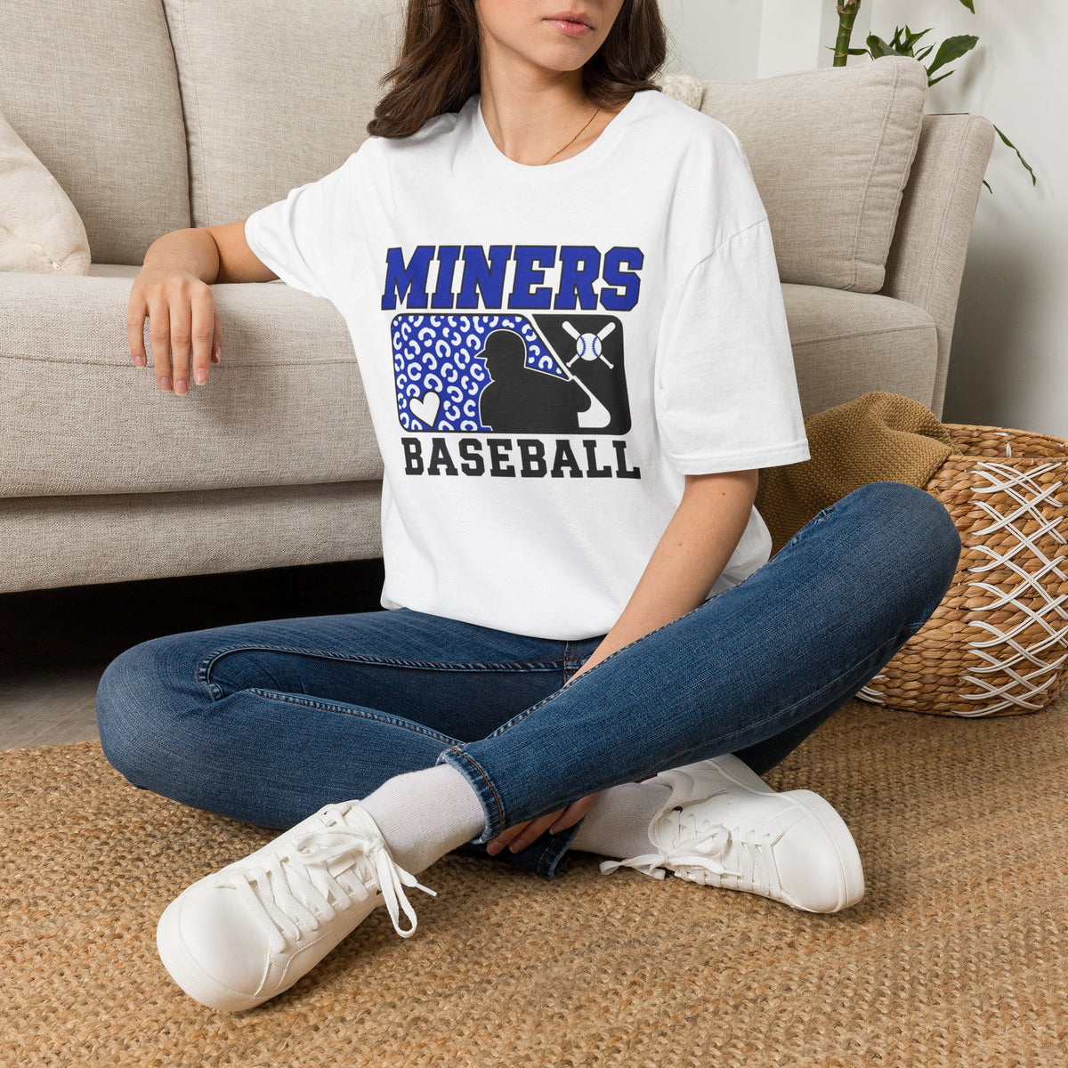 Miners Baseball T-Shirt — Leopard Print Batter Graphic Tee