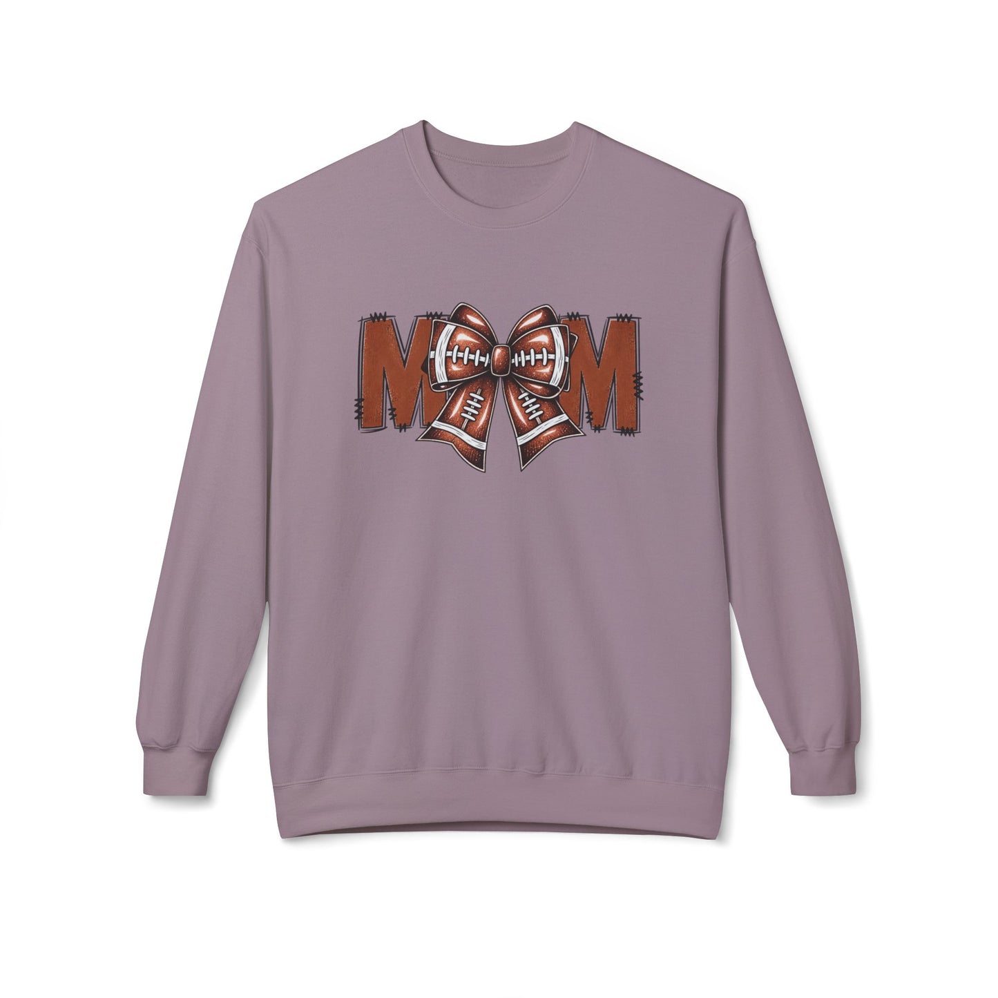 Sweatshirt - Football Mom Bow Crewneck Sweatshirt