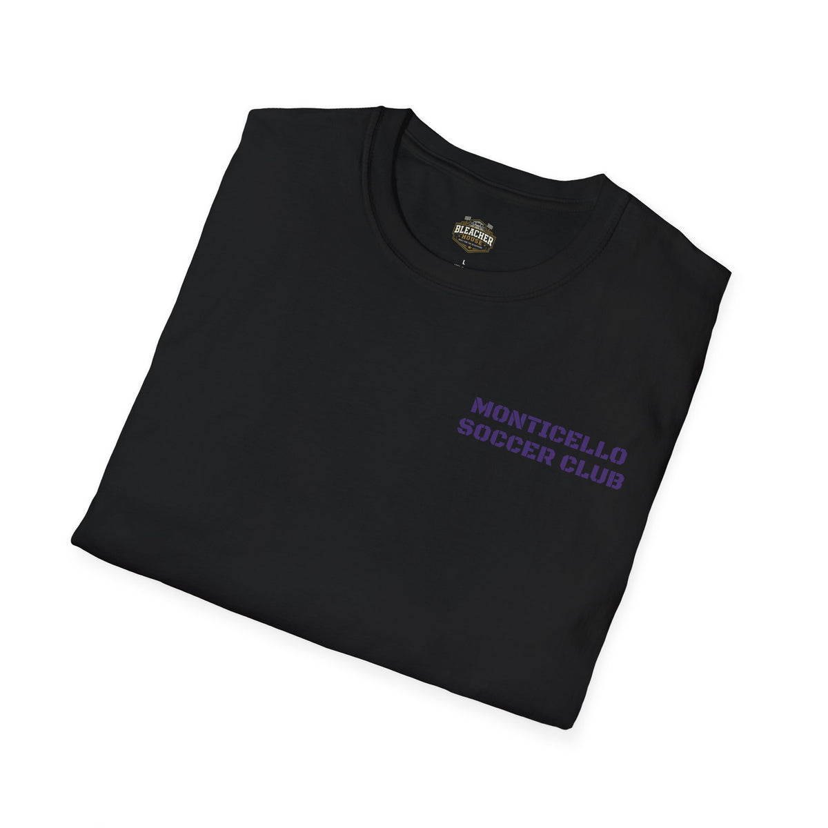 Monticello Soccer Club T-Shirt — Minimal Chest Logo With Crest On Back