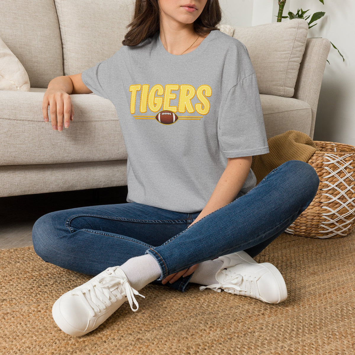 Tigers Football T-Shirt – Vintage Yellow Team Tee