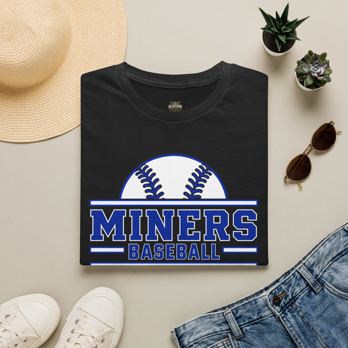 Miners Baseball Team T‑Shirt — Retro Baseball Logo Tee