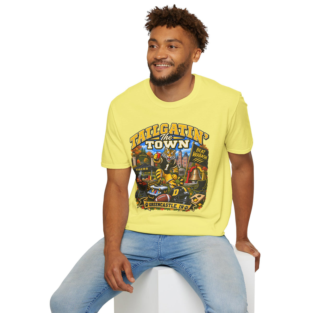 Tailgatin' the Town - DEPAUW EDITION - College Game Day Tailgate Tee