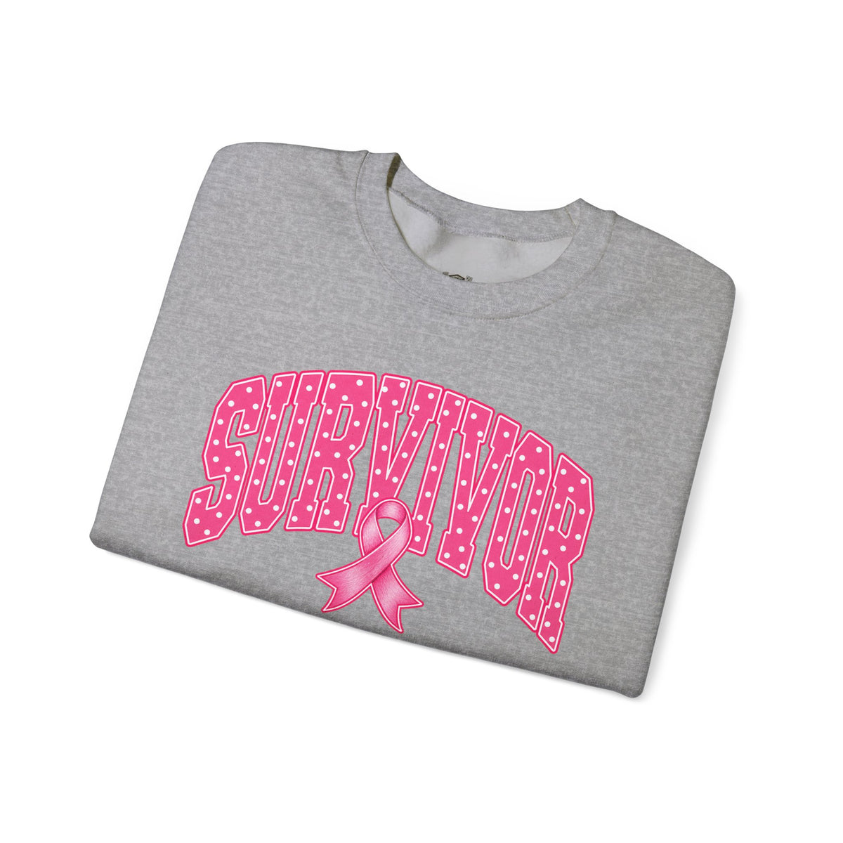 Survivor Pink Ribbon Sweatshirt - Breast Cancer Awareness Crewneck