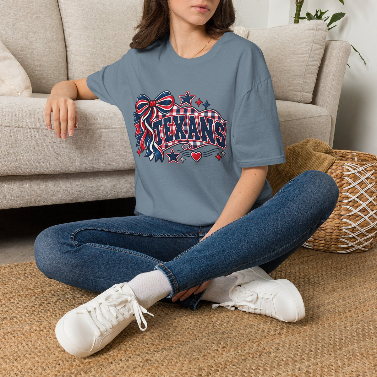 Texans Ribbon & Banner T-Shirt — Team Spirit Tee