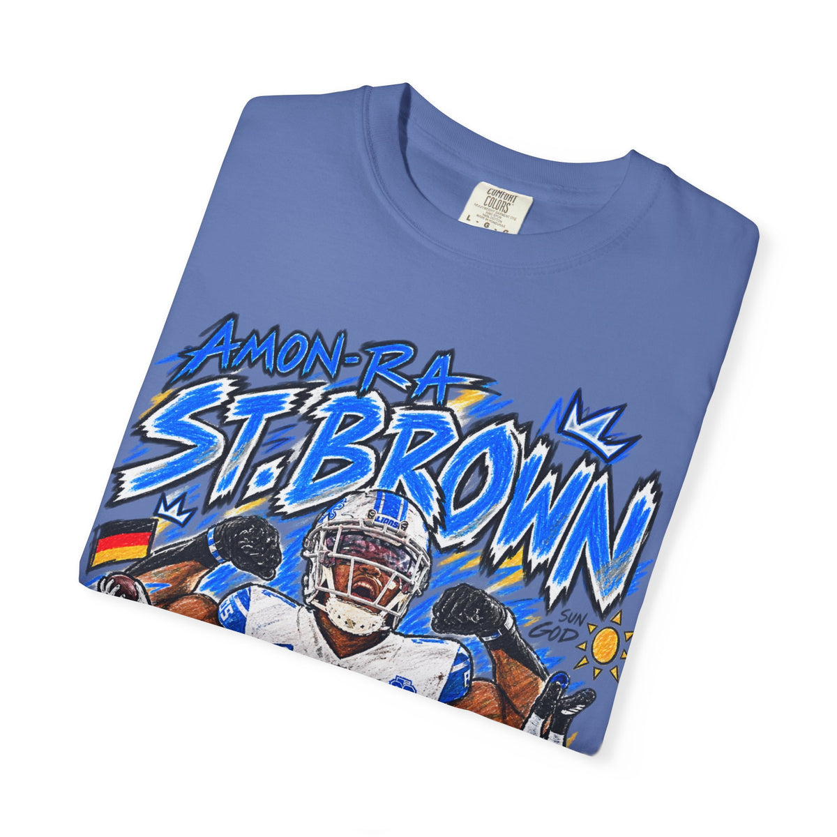 Amon Ra St. Brown Graphic T-Shirt - Sunday Standouts Sketch Series