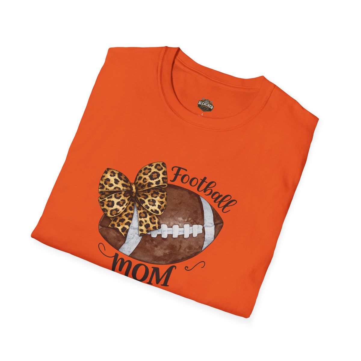 Football Mom T-Shirt — Leopard Bow Game Day Tee