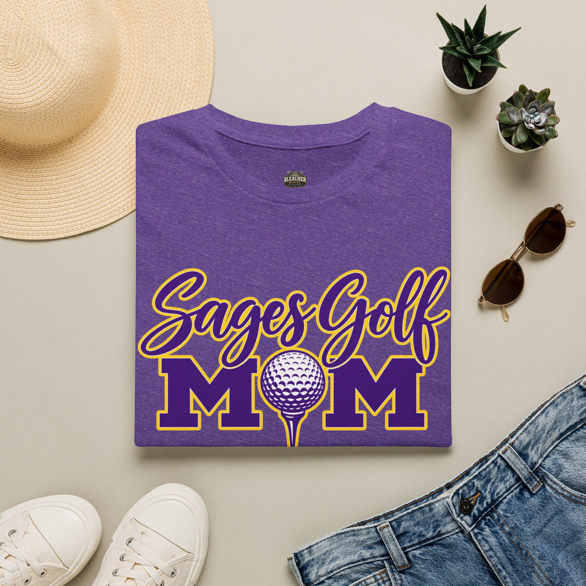 Sages Golf Mom T-Shirt — “Sages Golf MOM” Script & Tee Graphic