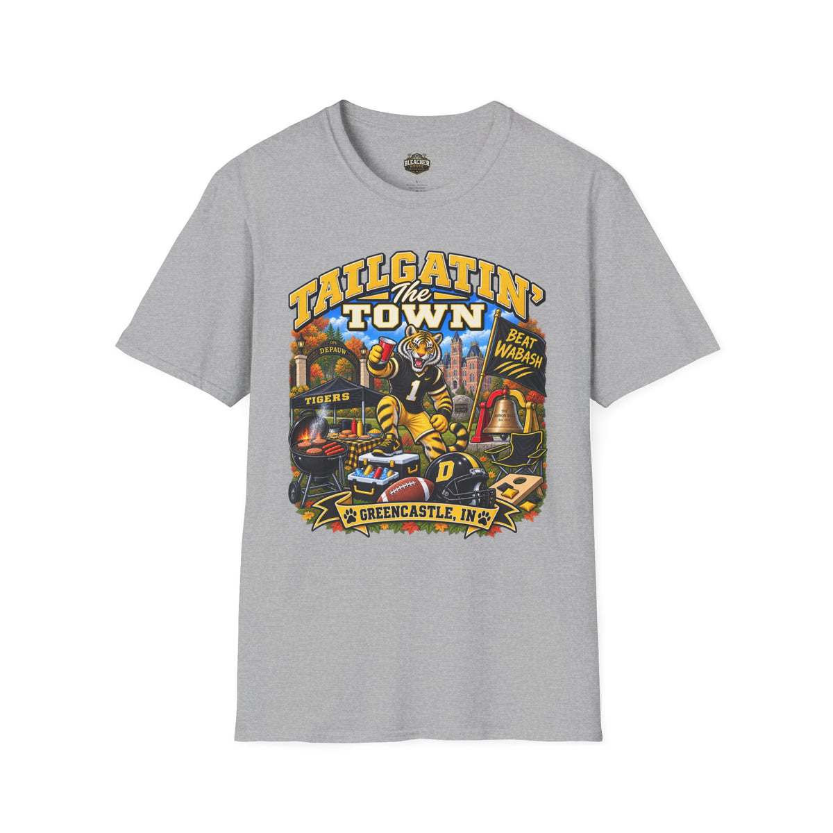 Tailgatin' the Town - DEPAUW EDITION - College Game Day Tailgate Tee