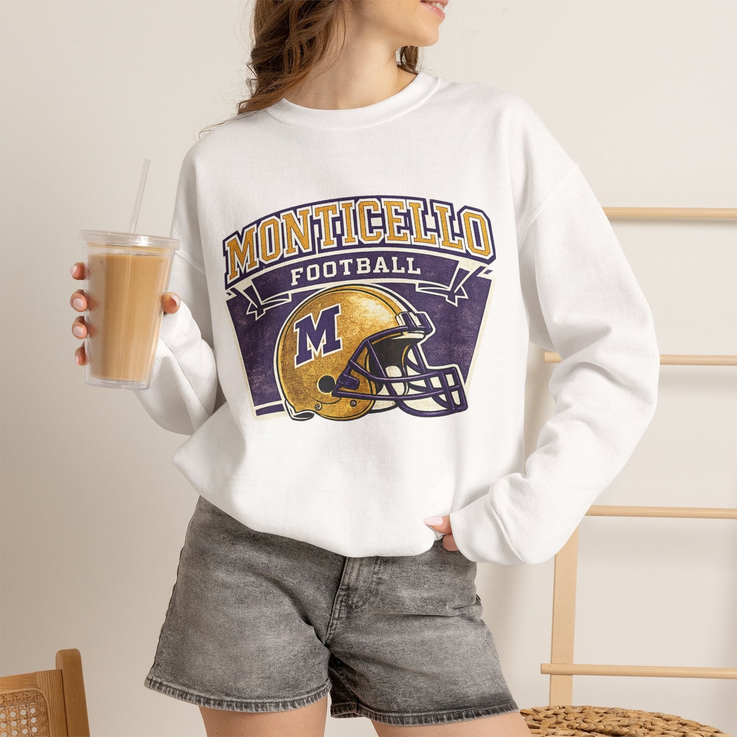 Monticello Football Vintage Crewneck Sweatshirt
