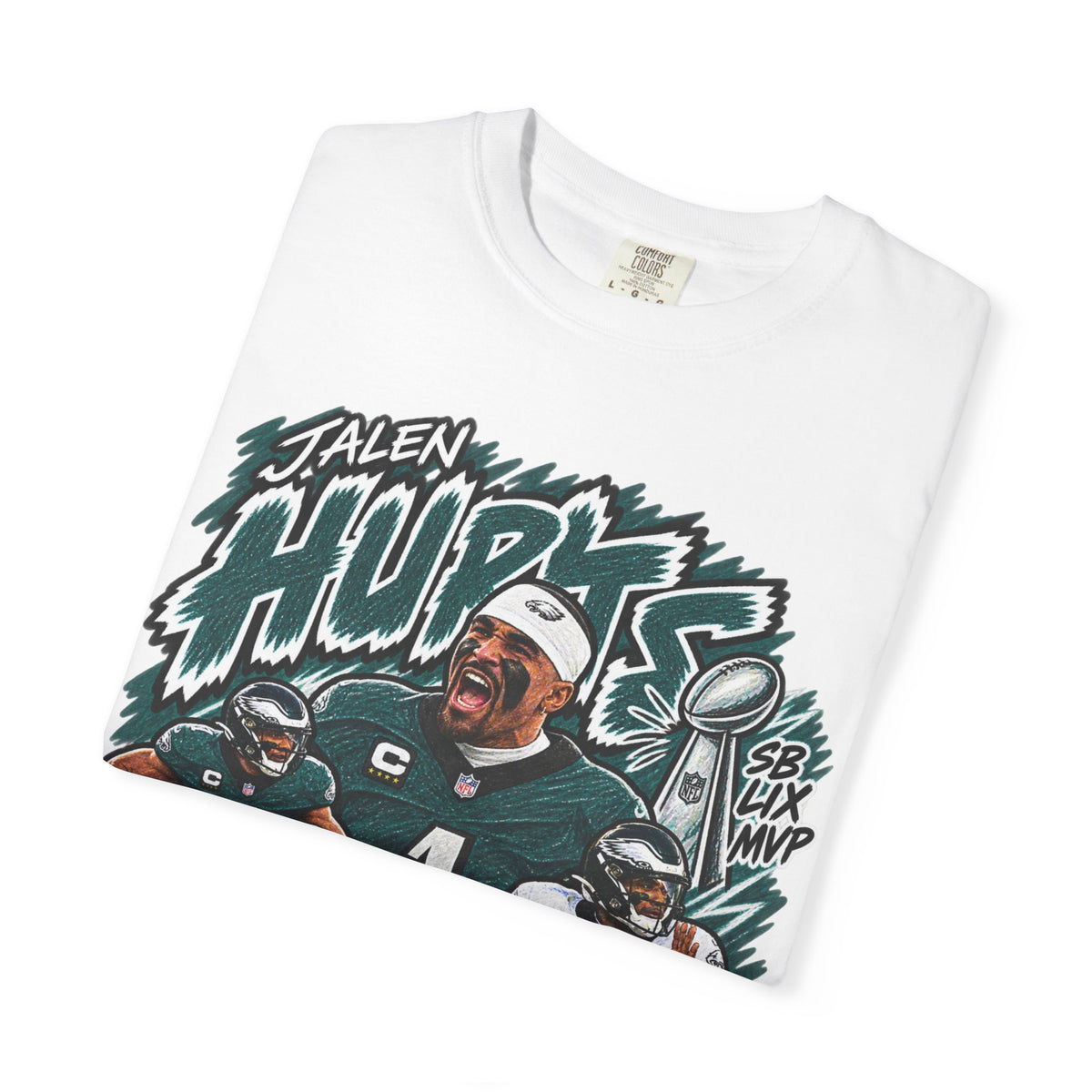 Jalen Hurts Graphic T-Shirt - Sunday Standouts Sketch Series