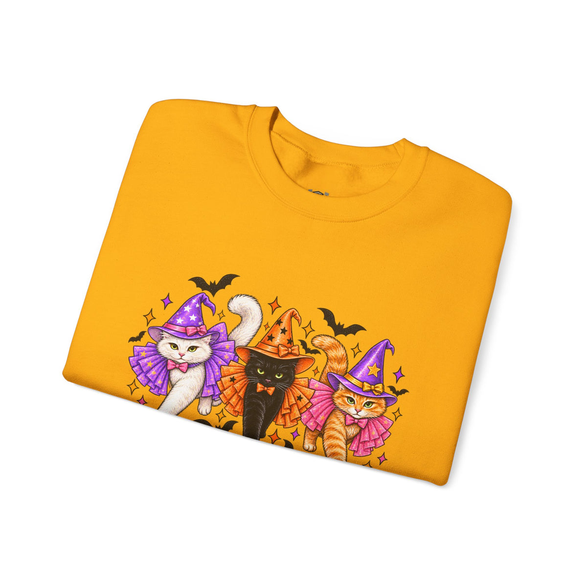 Halloween Witch Cats Crewneck Sweatshirt