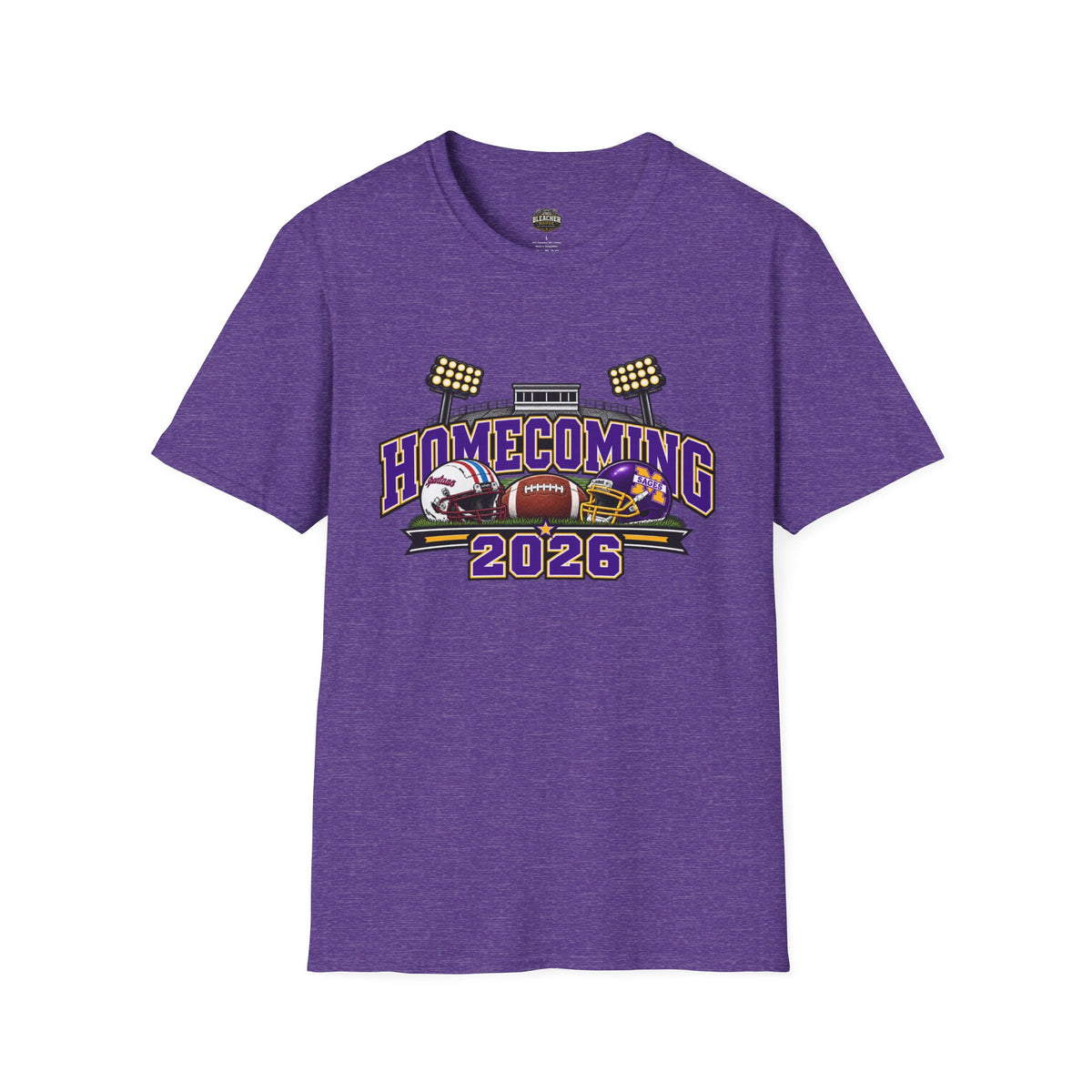 Homecoming 2026 Football T-Shirt — Stadium Lights & Helmets Game Day Tee