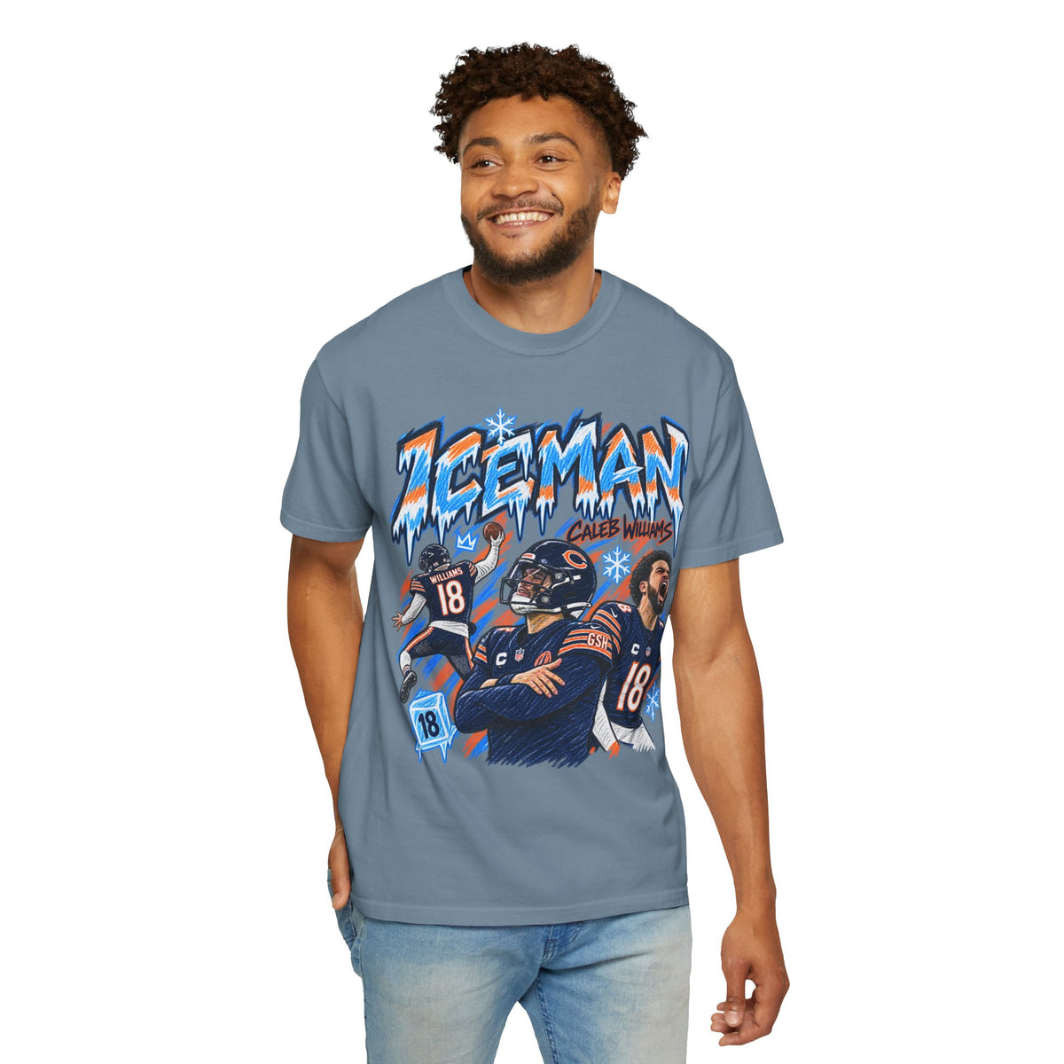 Caleb Williams, ICEMAN Graphic T-Shirt - Sunday Standouts Sketch Series