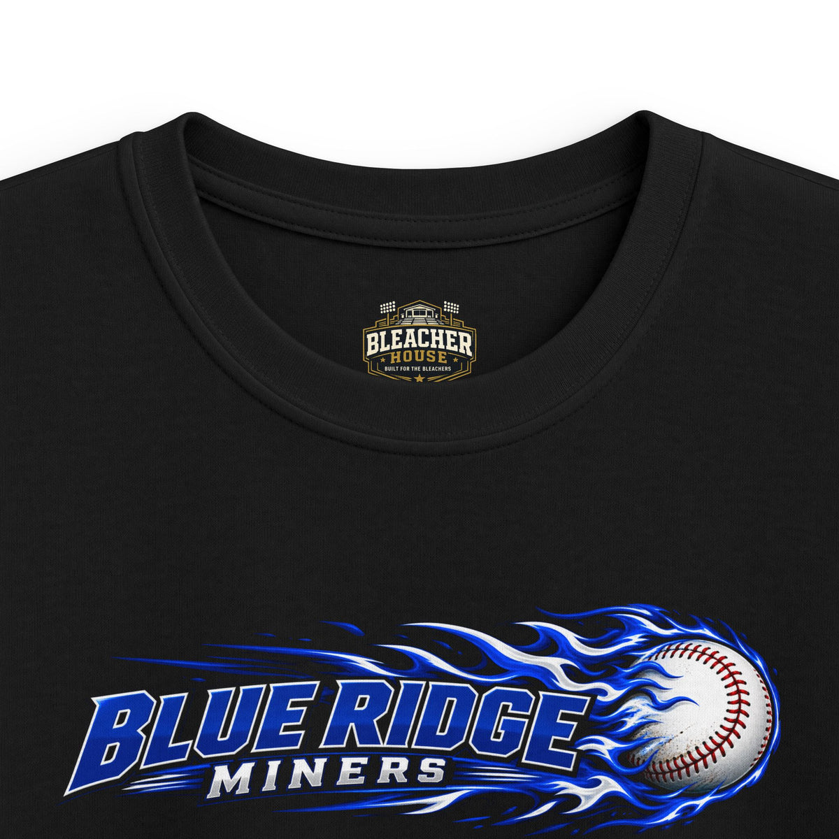 YOUTH Blue Ridge Miners Flaming Baseball T-Shirt – Flaming Ball Softstyle Tee