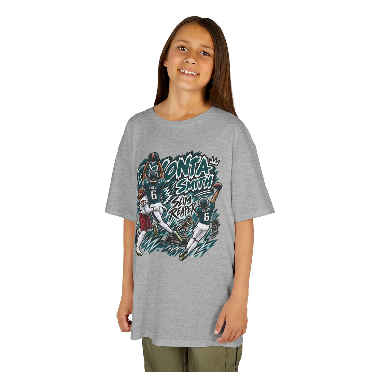 YOUTH Devonta Smith, SLIM REAPER Graphic T-Shirt - Sunday Standouts Sketch Series