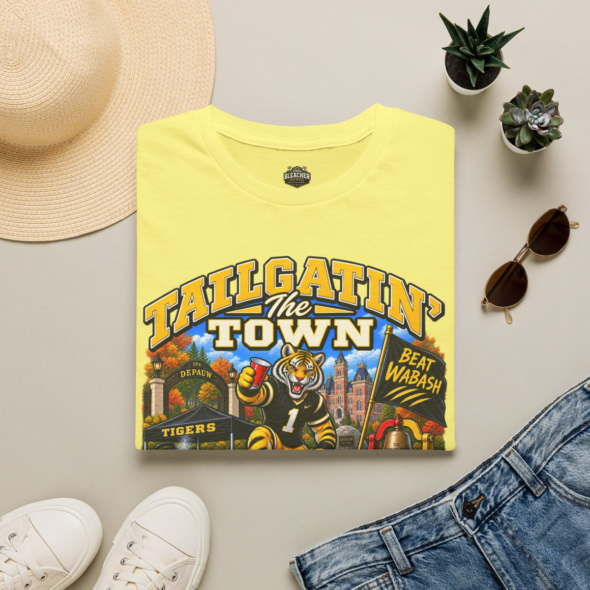 Tailgatin' the Town - DEPAUW EDITION - College Game Day Tailgate Tee