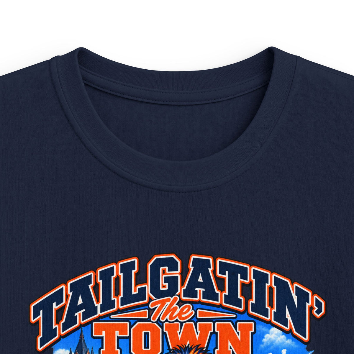 YOUTH Tailgatin' Town - ILLINOIS Edition - Cute Football Tailgate Graphic Tee for Kids