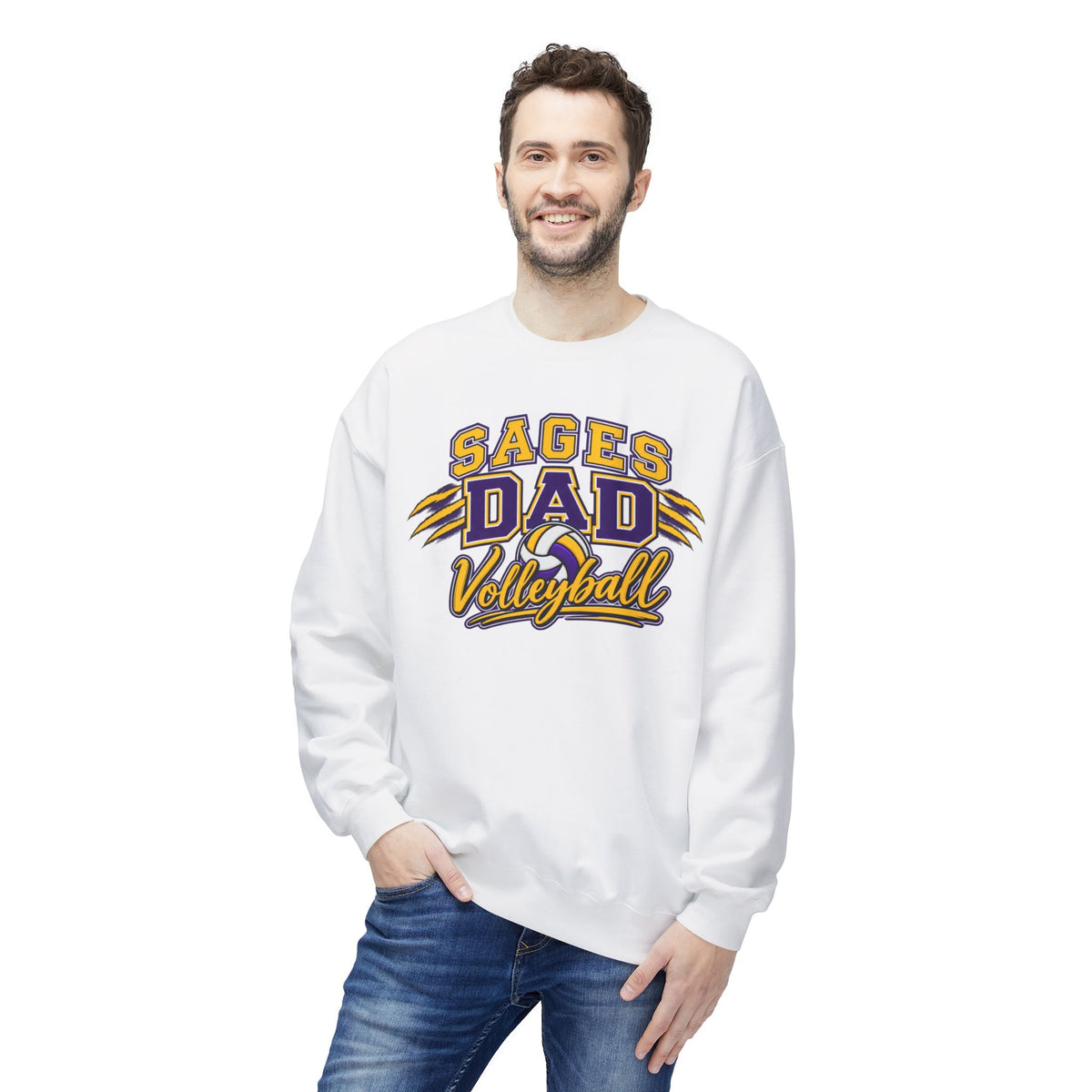 Sages Dad Volleyball Crewneck Sweatshirt