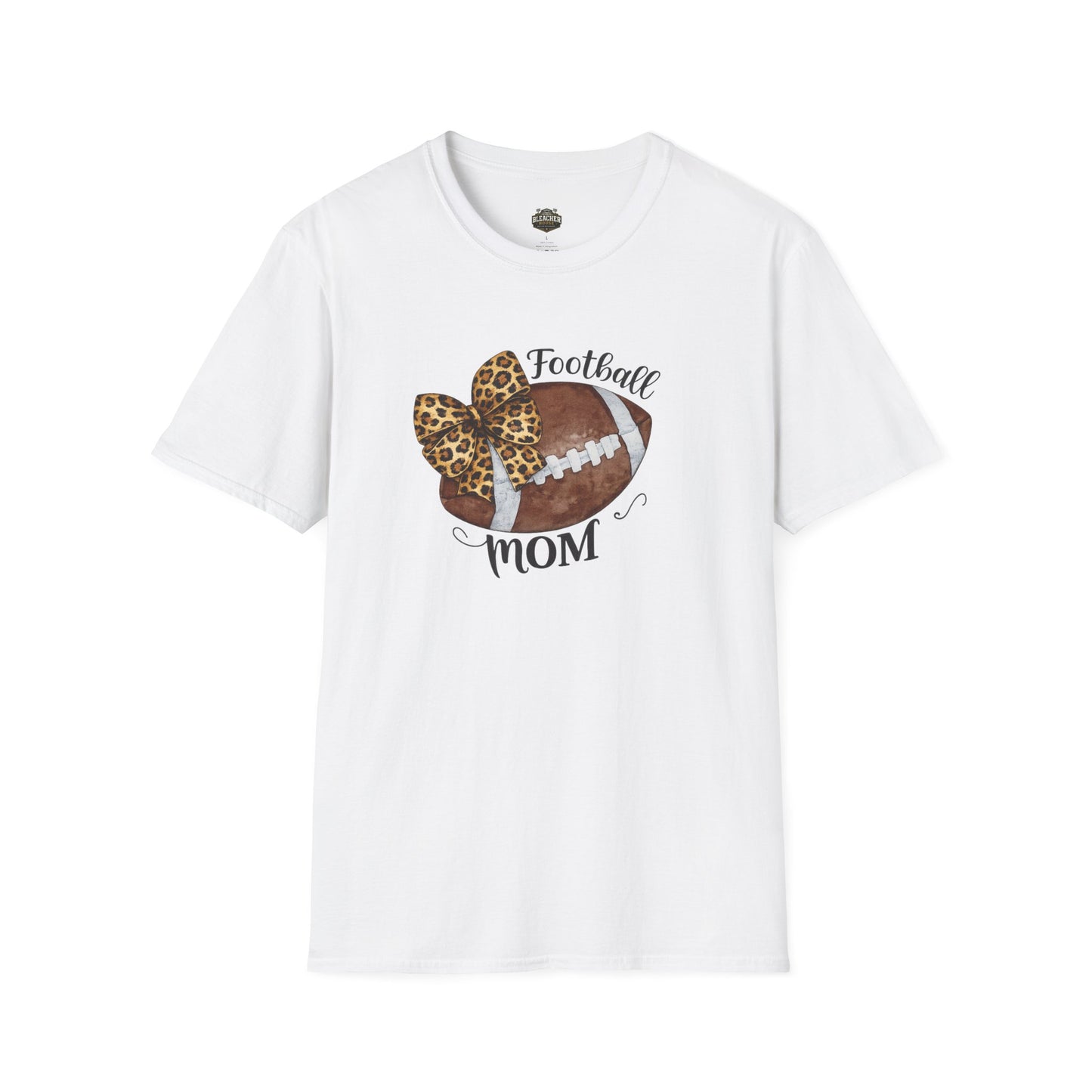 Football Mom T-Shirt — Leopard Bow Game Day Tee