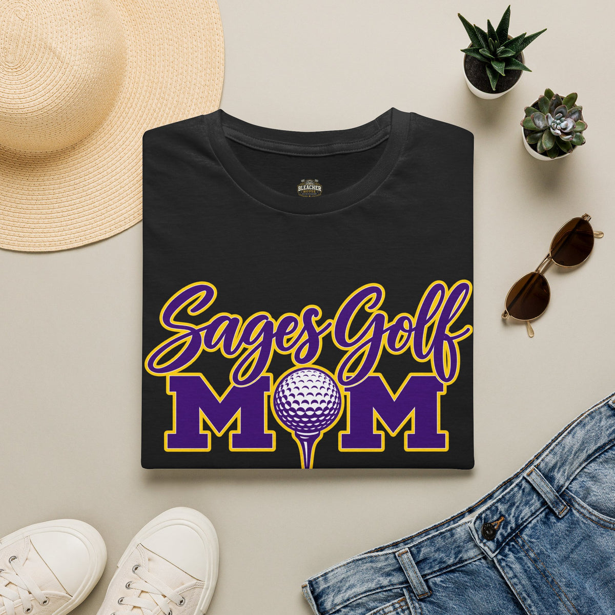Sages Golf Mom T-Shirt — “Sages Golf MOM” Script & Tee Graphic