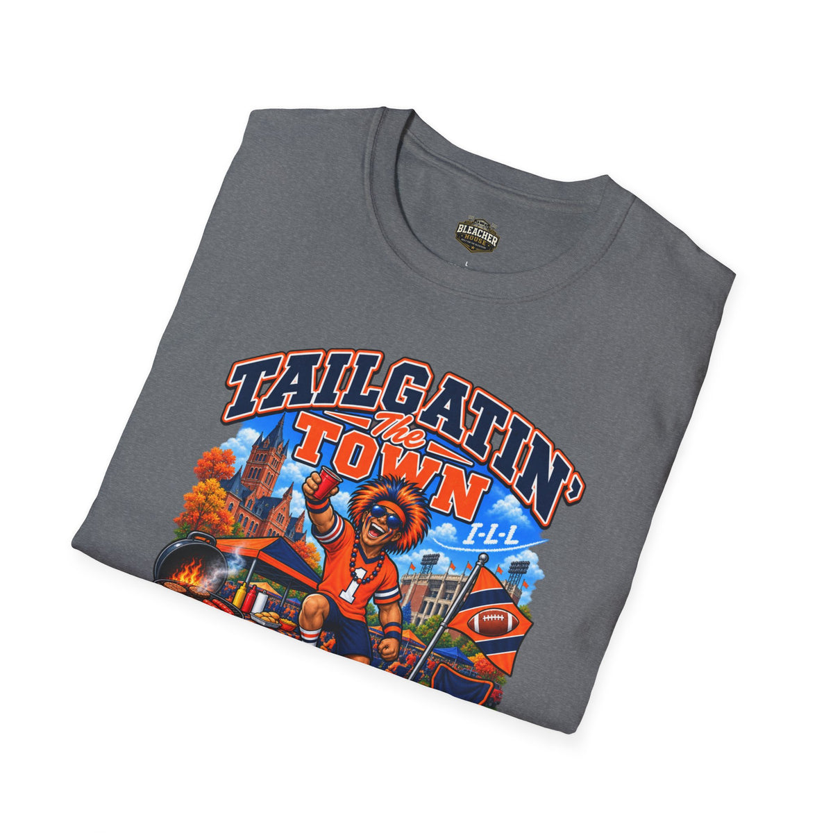 Tailgatin' the Town - ILLINOIS EDITION - College Game Day Tailgate Tee