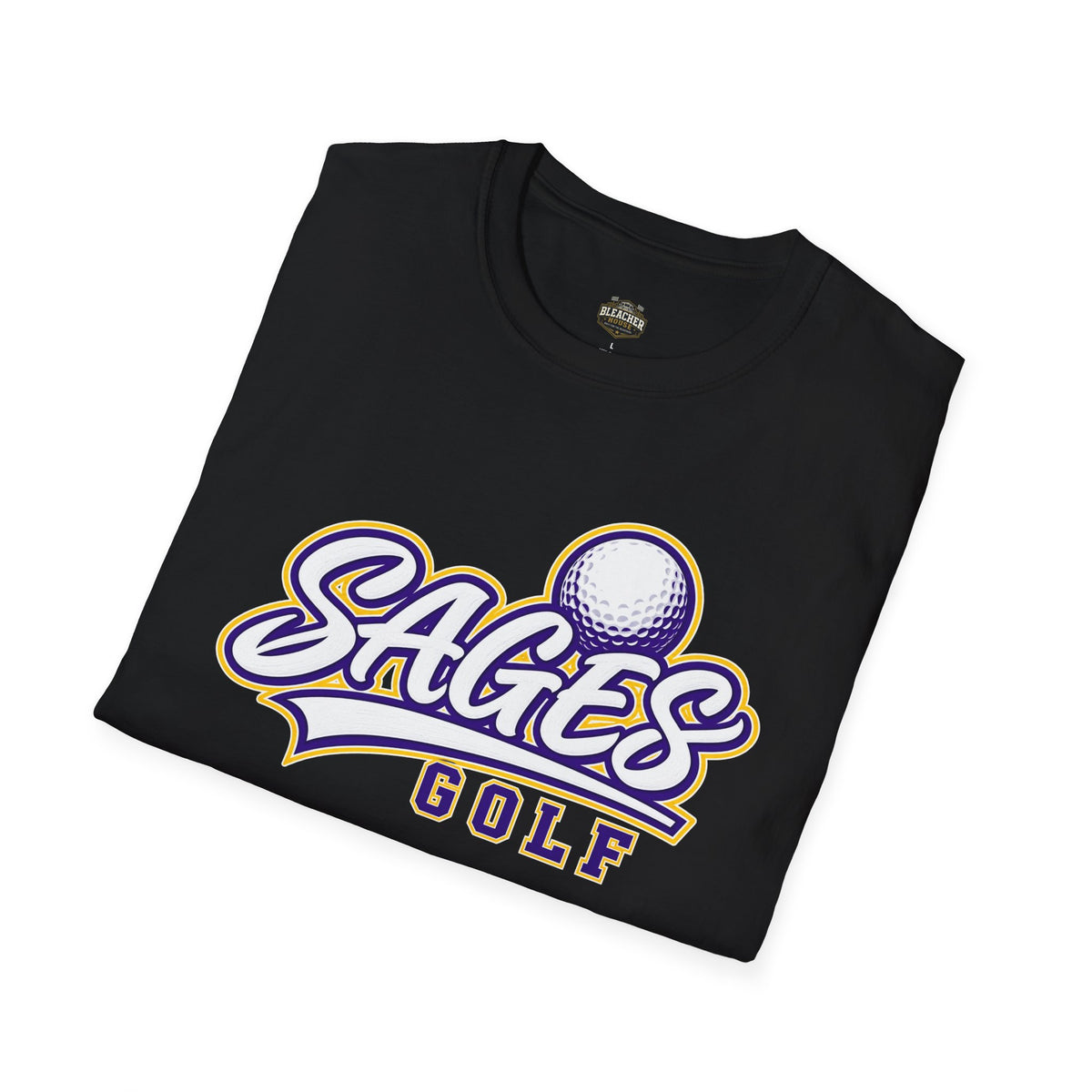 Sages Golf Team T‑Shirt — Vintage Script Golf Ball Logo