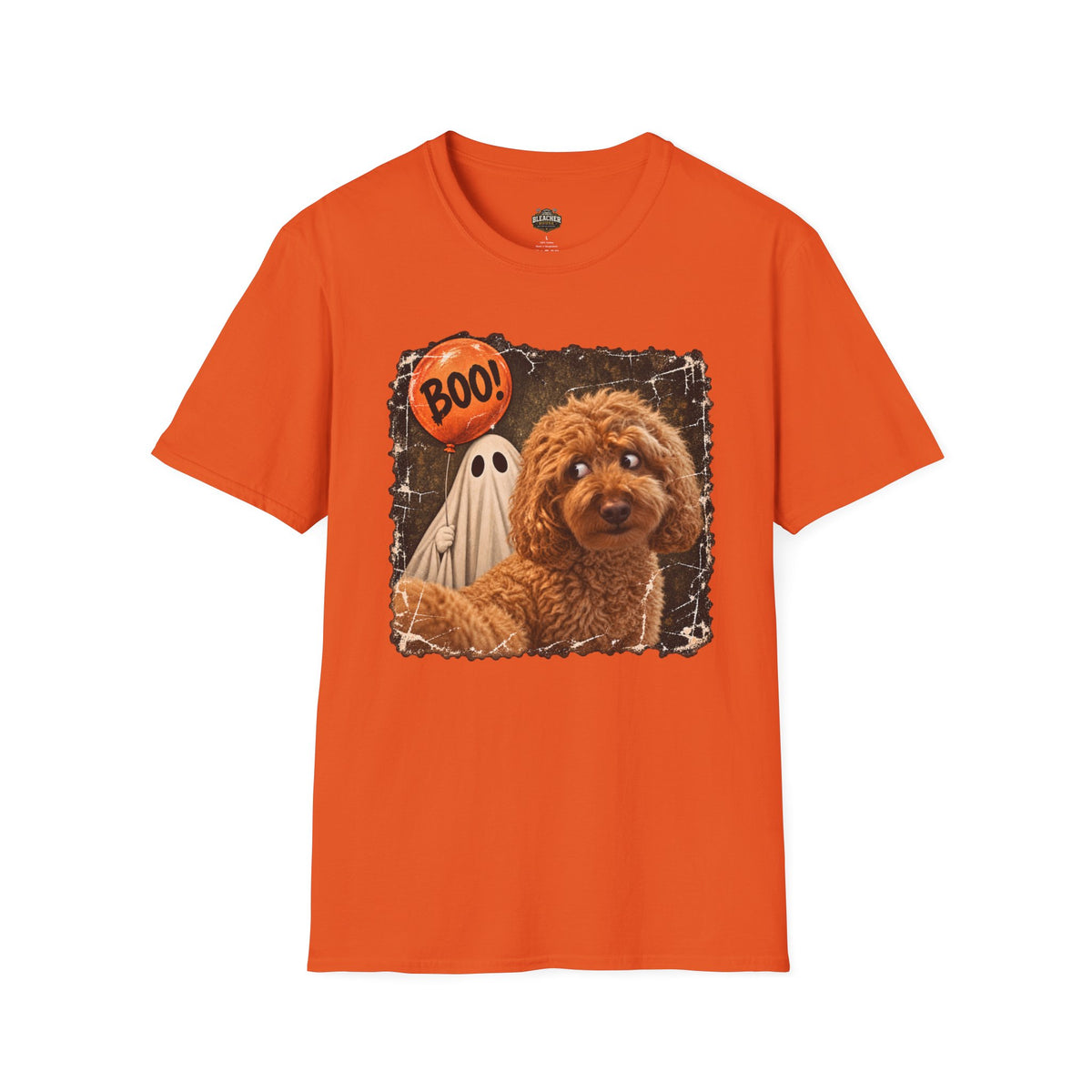 Halloween Dog T-Shirt – Cute Pup with 'Boo!' Ghost Design