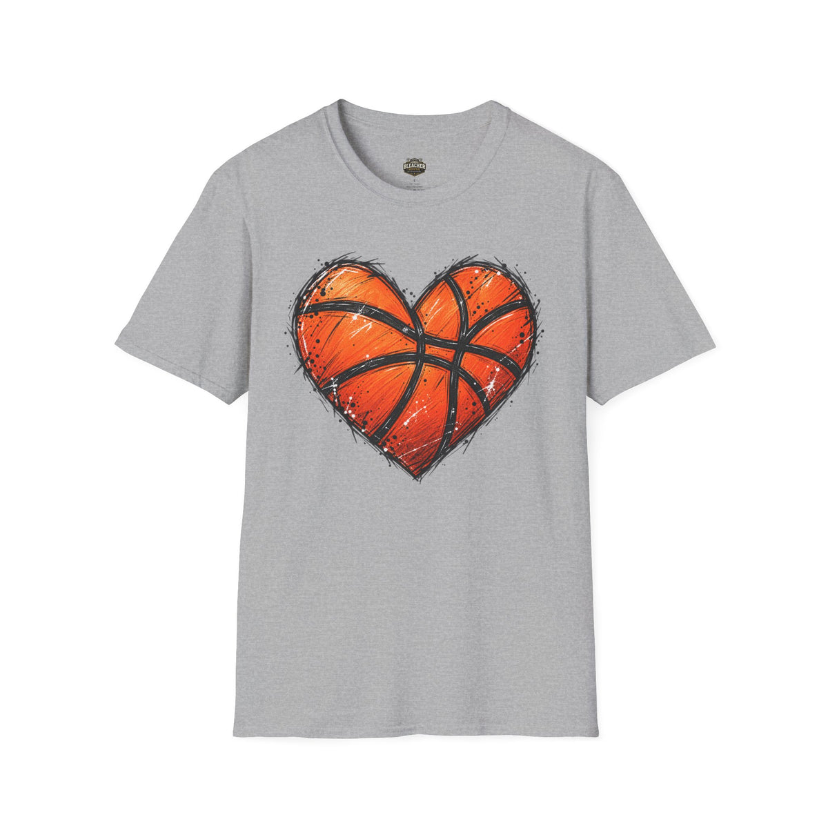 Basketball Heart T-Shirt — Athletic Love Tee for Players & Fans