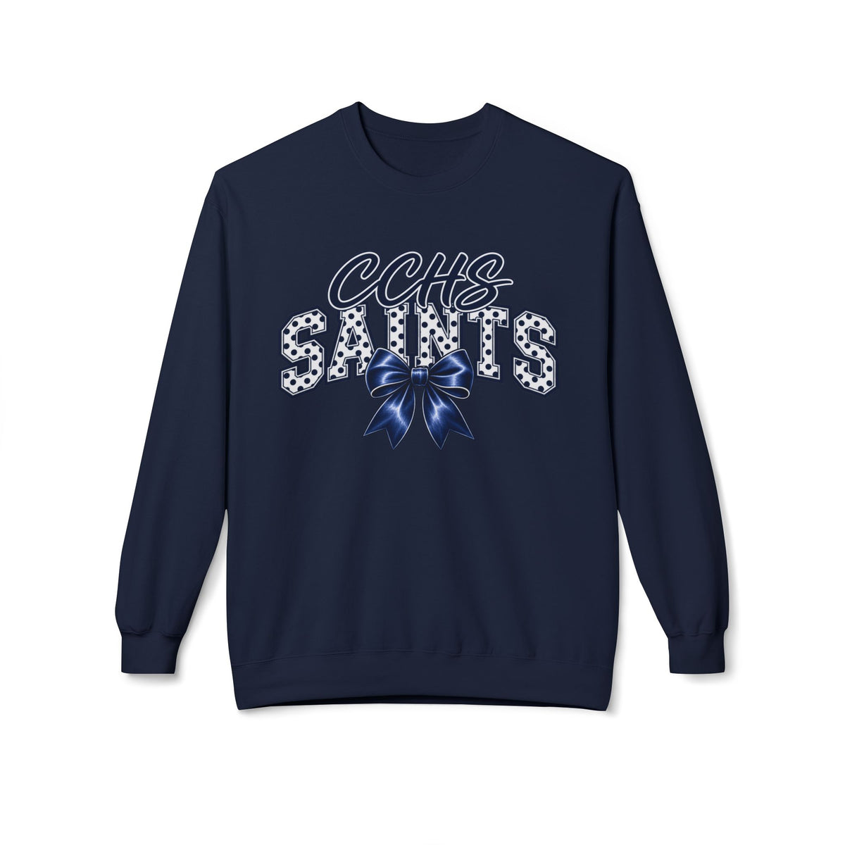 CCHS Saints Crewneck Sweatshirt — Cheer Bow School Spirit Pullover