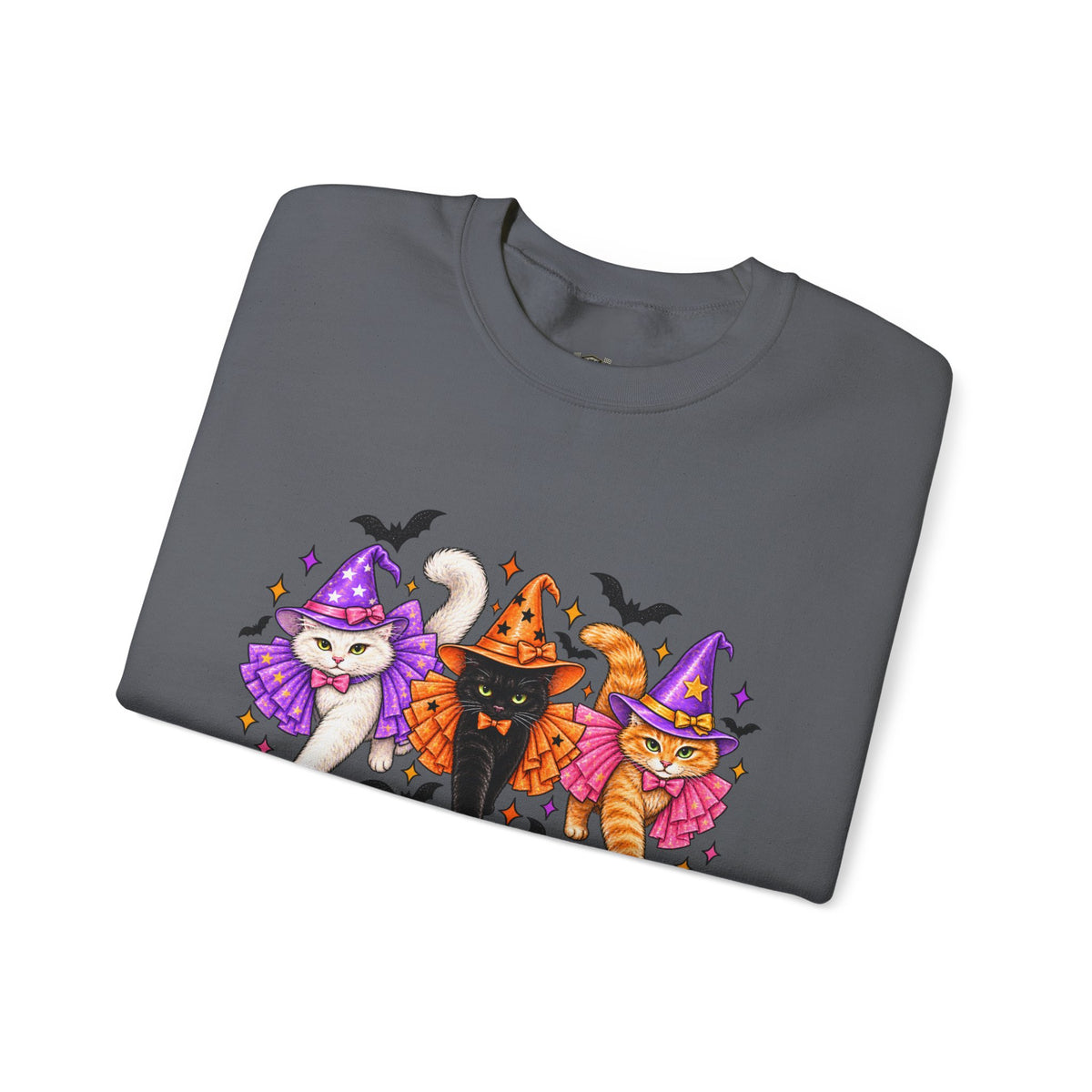 Halloween Witch Cats Crewneck Sweatshirt