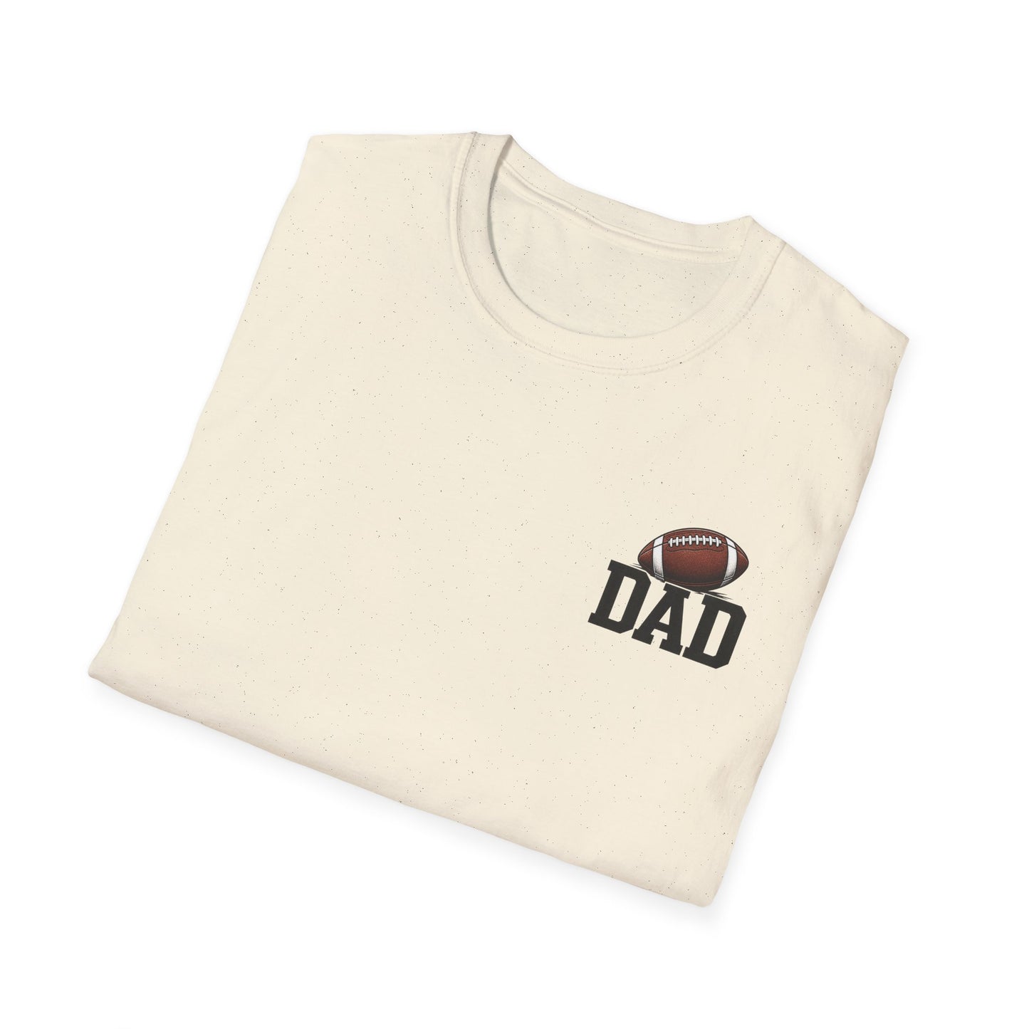 Football Dad T‑Shirt — 'DAD' with Football Chest Print