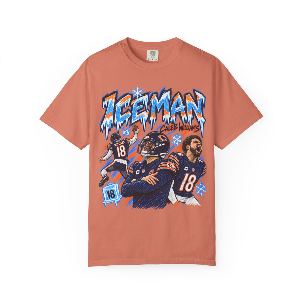 Caleb Williams, ICEMAN Graphic T-Shirt - Sunday Standouts Sketch Series