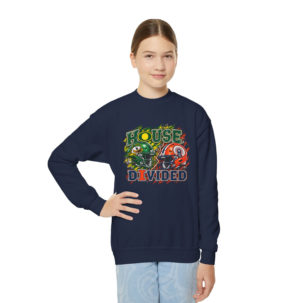 YOUTH House Divided Crewneck Sweatshirt – Illinois vs Oregon
