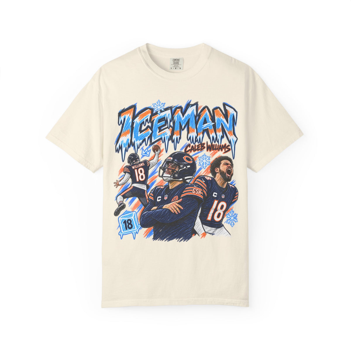 Caleb Williams, ICEMAN Graphic T-Shirt - Sunday Standouts Sketch Series