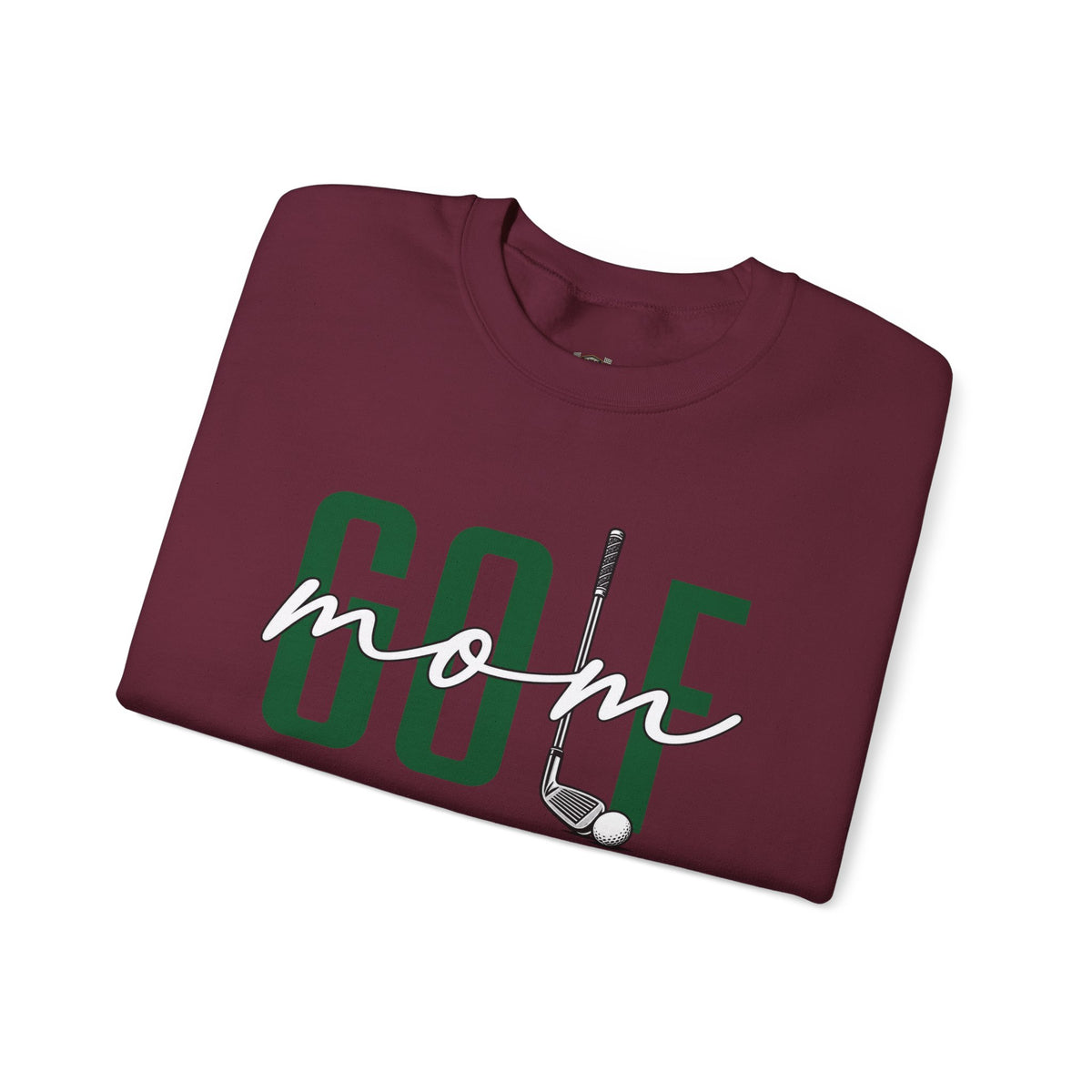 Golf Mom Crewneck Sweatshirt — 'MOM Graphic with Ball