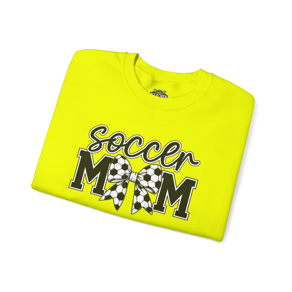 Soccer Mom Crewneck Sweatshirt — Cheer Mom Graphic Pullover with Soccer Bow